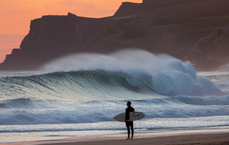 Sunset surfer