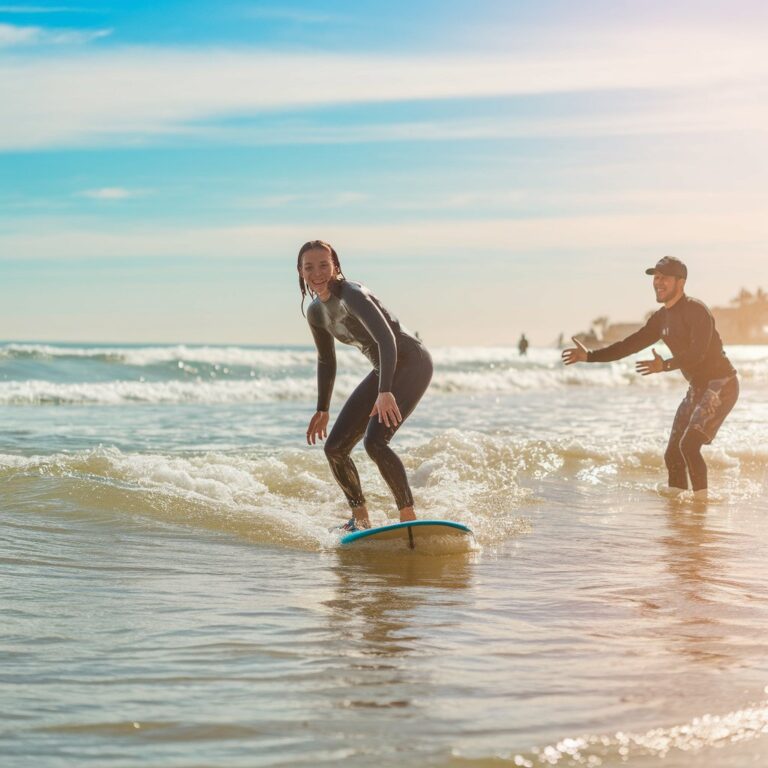 Beginner surfer