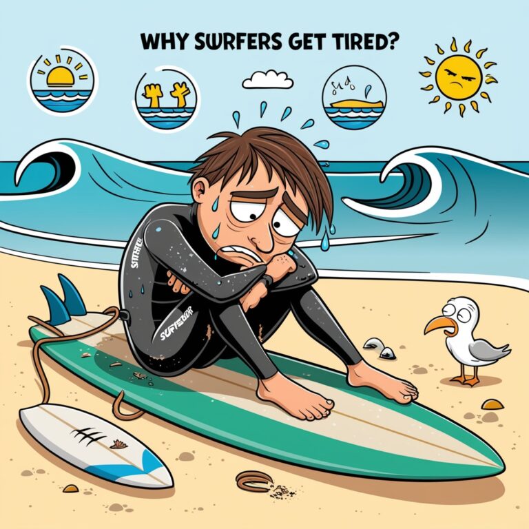 Tired surfer